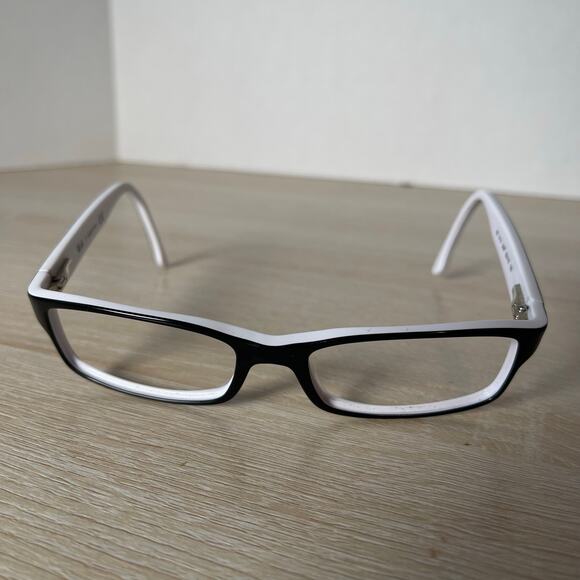 Ray-Ban RB5114 2097 Rectangle Black White Eyeglasses Frame Only 52-16-135 - Picture 2 of 8